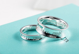 香港正品代购Tiffany蒂芙尼铂金镶钻戒指男女情侣纯银订婚对戒