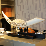 欧式样板间书房客厅书桌大象牙摆设 创意家居装饰品工艺品摆件