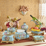 欧式客厅花瓶摆件 桌面摆设品 红酒架 家居装饰水果盘结婚礼物
