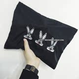 ROCKRIO 韩国代购同款兔八哥刺绣手拿包化妆包收纳袋收纳包