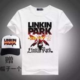 潮牌LP会服林肯公园Linkin Park短袖T恤潮男嘻哈摇滚街舞情侣衣服