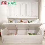 儿童床双层床女孩衣柜床组合韩式田园家具上下高低床子母床白色床