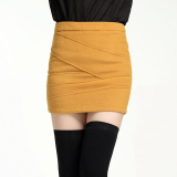 2015新款女冬装外贸原单正品剪标冬季半身裙短裙包臀裙韩版女装QB