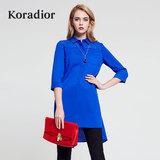 Koradior/珂莱蒂尔正品女装春款新品韩版蕾丝拼接中长款套头上衣