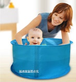 可折叠大号宝宝旅行洗澡桶 便携儿童浴盆婴幼儿沐浴桶泡澡池 可坐