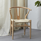 包邮纯实木餐椅Y椅咖啡椅现代简约椅子休闲椅榉木榫卯麻绳编织