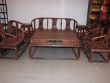红木家具/交趾黄檀/老挝大红酸枝雕花皇宫椅沙发八件/实木沙发