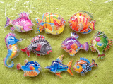 钓鱼玩具特价小号透明双面立体磁性散装鱼5-8厘米儿童戏水礼物