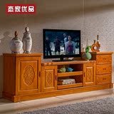特价现代中式全实木电视柜多功能客厅小户型地柜高电视柜茶几组合