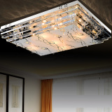 包邮现代简约客厅灯长方形水晶灯创意LED卧室灯餐吊灯吸顶灯变色