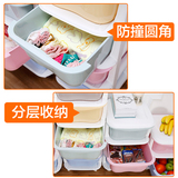 柜收纳箱塑料抽屉式收纳柜可移动柜子带轮储物柜多层儿童衣物整理