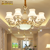 锌合金欧式简约水晶吊灯大气高端客厅餐厅卧室简欧美式吊灯灯具