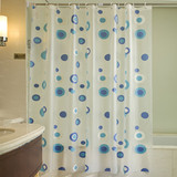 蓝圈浴室浴帘加厚防水防霉含60%EVA淋浴帘卫生间窗帘挂帘子送环