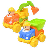 0-3-6岁婴幼儿童惯性工程玩具车卡通小汽车 挖土车 运沙车 包邮