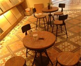 欧式铁艺阳台桌椅奶茶店餐厅卧室组合三件套创意咖啡休闲户外