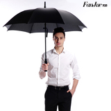 梵爵自动创意雨伞长柄 抗风 男女商务伞纯色广告伞日本纯色简约黑