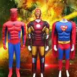 圣诞节成人肌肉男超人 钢铁侠 蜘蛛侠 美国队长2服装 雷神衣服装