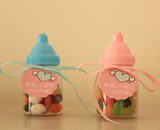 宝宝婴儿儿童满月生日百天小奶瓶喜糖盒创意个性欧式喜糖盒子定制