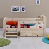 儿童床男孩床实木床公主床双人床单人床带护栏床小孩床婴儿床小床