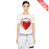 意大利代购moschino 2016新款春夏 莫斯奇诺女士亮片爱心短袖T恤