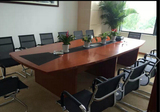 北京办公家具贴木皮红胡桃实木油漆会议桌公司开会洽谈桌条形桌