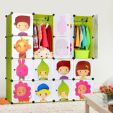 包邮自由收纳柜 DIY组装环保树脂塑料卡通儿童衣柜 宝宝卧室衣橱