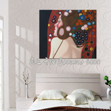 克里母特油画现代装饰画无框画抽象人物卧室会所酒店大厅壁画特价