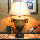 美式灯具 欧式树脂客厅卧室办公室大台灯别墅房高档大气复古台灯