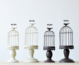 特价欧式铁艺鸟笼烛台鸟笼灯鸟笼美式地中海金属装饰品烛台摆件