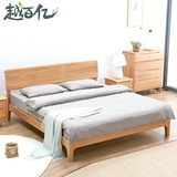 白橡木全纯实木床 1.8米床实木双人床 实木家具床床 1.5m床