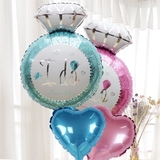 丽恒 情人节铝膜气球铝箔进口气球婚礼 求爱生日对钻石求婚 I DO