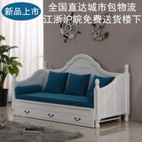 新款实木沙发床欧式韩式储物推拉床两用多功能实木沙发床包邮1.5