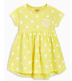 现货 英国代购正品NEXT新款 女童 黄色波点短袖连衣裙