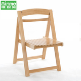 全竹制原木色餐椅 欧式田园可折叠书桌椅 办公椅时尚休闲靠背椅