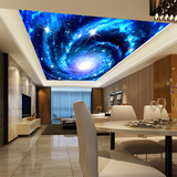 3D宇宙星空天花板壁纸太空客厅酒店吊顶墙纸酒吧包厢主题银河壁画