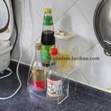 厨房置物架塑料多功能调味调料瓶双层展示架亚克力收纳储物小架子