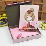 韩版花花姑娘盒装密码锁本学生笔记本日记本女生礼品新款特价包邮