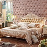 尊享皇朝欧式床女孩床真皮床法式家具1.8米储物床实木婚床 公主床