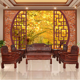 红木沙发茶几套装酸枝木实木客厅家具组合现代中式花梨木雕花仿古