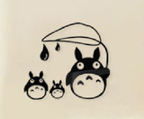 动漫画 宫崎骏 三只小龙猫 3d亚克力水晶立体墙贴画儿童房背景墙