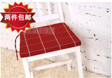 欧式格子红色椅子垫 办公椅垫 餐椅垫 坐垫 色织 高密度海绵 咖啡