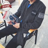 韩国尾单户外运动款棉衣中长款加厚大棉袄外贸原单风衣外套男