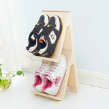 创意日式 V形收纳鞋架 时尚立式鞋架 可叠加式鞋柜 鞋子整理架2个