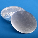 直径18.5厘米圆形锡纸碗锡纸锡碗烧烤碗披萨盘铝箔餐盒带盖子包邮