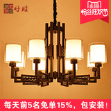 新中式吊灯铁艺客厅灯LED大气复古餐厅中式吊灯卧室东南亚灯具