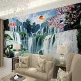 3D立体大型壁画客厅酒店大堂背景墙装饰墙纸壁纸墙布山水风景国画