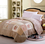 外贸出口床品纯棉单件拼布欧式绗缝被韩国床盖床单空调被夏凉被子