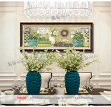 美式手绘餐厅客厅卧室油画欧式有框奢华装饰画古典咖啡厅个性挂画