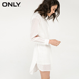 ONLY2016春装新品纯棉编织镂空长袖两件套连衣裙女E|116107040