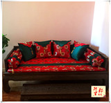 定制罗汉床垫子五件套棕垫床垫海绵垫红木家具坐垫飘窗垫方枕靠包